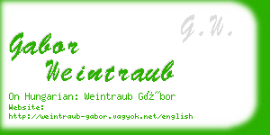 gabor weintraub business card